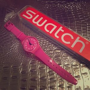Designer Pink Swatch Watch New